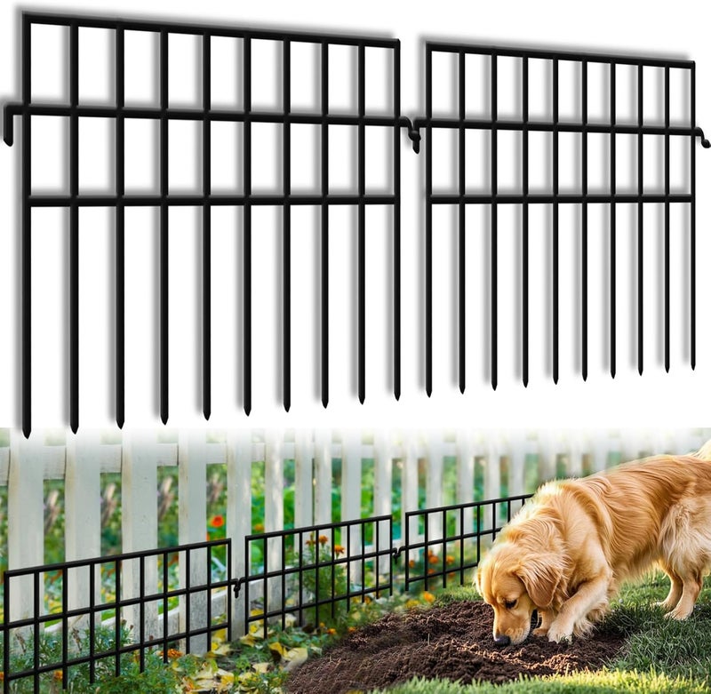 KYATE 14 Panels Dog Digging Fence Barrier, 19.83ft(L) X 13in(H) Animal Barrier Fences, No Dig Defense Rabbits Fencing for Garden Outdoor Yard Deck Bottom Blocke - Image 1